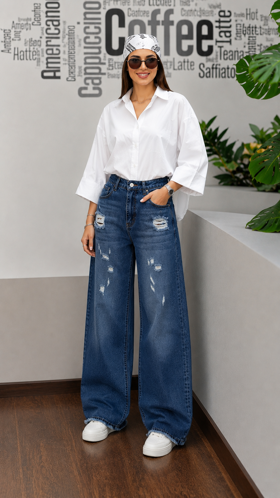 شلوار بگ زنانه تری جینس جین